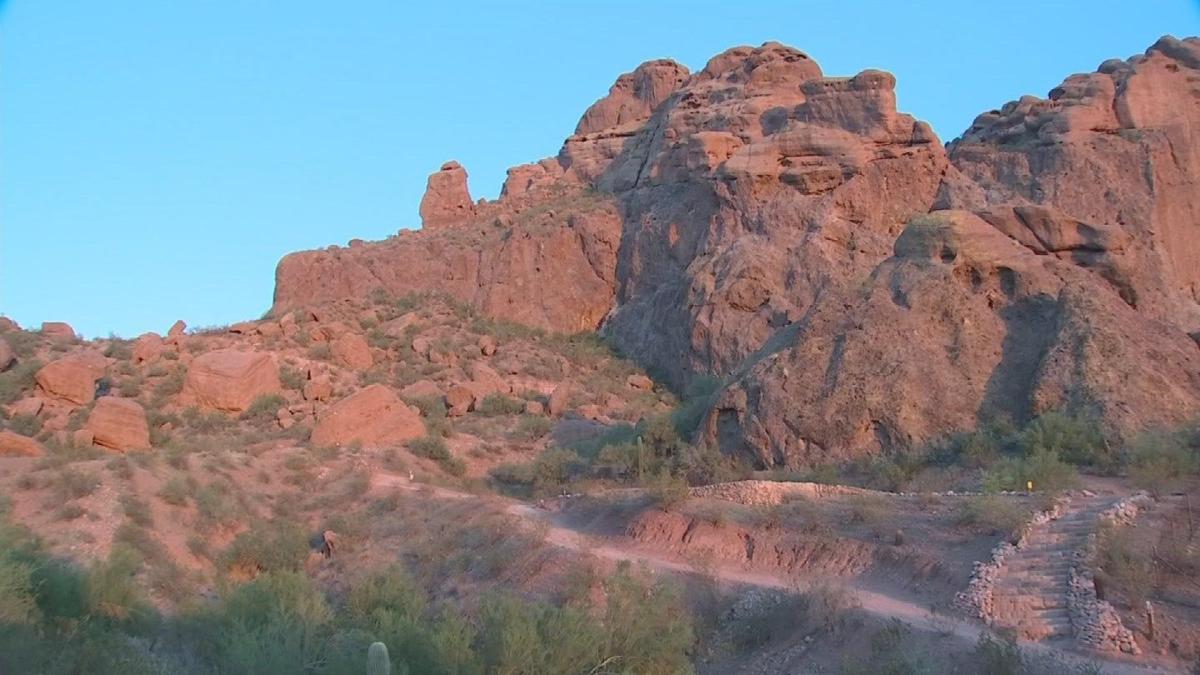 A view of the head of Camelback Mountain
